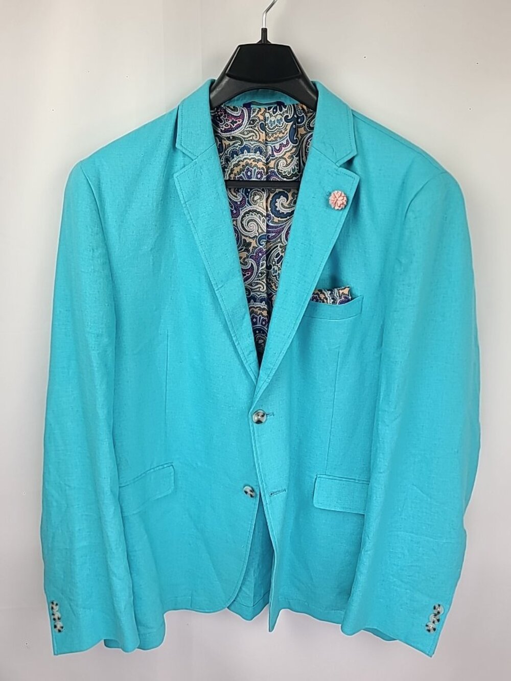 Alan Flusser 50R Wool 2 Button Sports Coat Blazer Jacket Size XXL